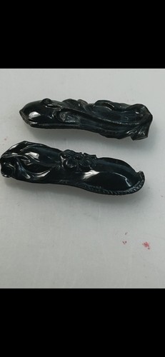 Coppia statuette intagliate - , a